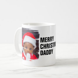Gepersonaliseerde 2 foto Vrolijk Kerstfeest Koffiemok