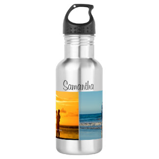 Gepersonaliseerde 2 foto waterfles