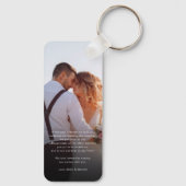 Gepersonaliseerde 2 foto's bruiloft Dank u Sleutelhanger (Achterkant)