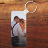 Gepersonaliseerde 2 foto's bruiloft Dank u Sleutelhanger (Achterkant)