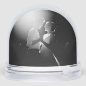 Gepersonaliseerde 2 foto's Namen bruiloft Keepsake Sneeuwbol (Achterkant)