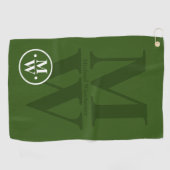 Gepersonaliseerde 2-letters verticale Monogram Gro Golfhanddoek (Horizontaal)