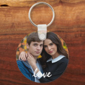 Gepersonaliseerde 2-zijdige foto- en tekstfotocoll sleutelhanger (Achterkant)