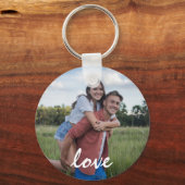 Gepersonaliseerde 2-zijdige foto- en tekstfotocoll sleutelhanger (Voorkant)