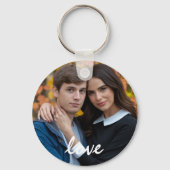 Gepersonaliseerde 2-zijdige foto- en tekstfotocoll sleutelhanger (Achterkant)