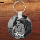 Gepersonaliseerde 2-zijdige foto- en tekstfotocoll sleutelhanger (Voorkant)