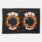 Gepersonaliseerde 300-game- en 800-reeks Bowling K Theedoek (Horizontaal)