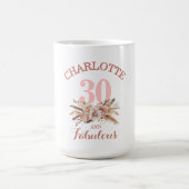 Gepersonaliseerde, 30 en fantastische bloem koffiemok (Center)
