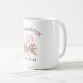 Gepersonaliseerde, 30 en fantastische bloem koffiemok (Voorkant rechts)