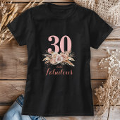 Gepersonaliseerde, 30 en fantastische bloem t-shirt