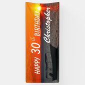 Gepersonaliseerde 30e 35e Verjaardag Gevist Boot Spandoek (Verticaal)