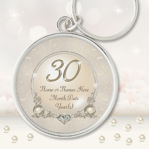 Gepersonaliseerde 30e Birthday Cadeau Ideeën voor  Sleutelhanger
