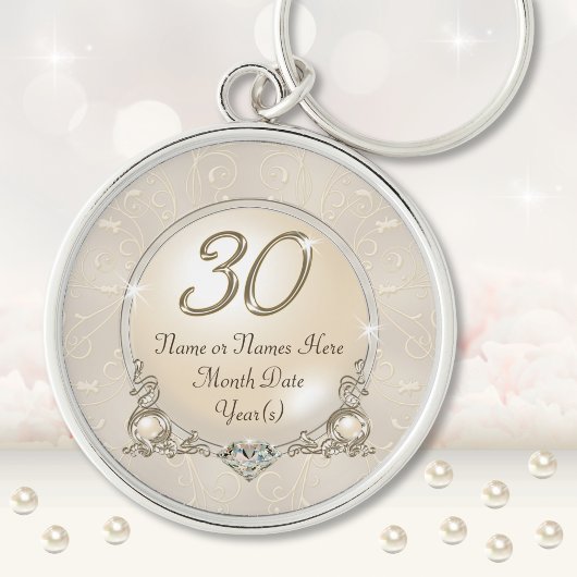 Gepersonaliseerde 30e Birthday Cadeau Ideeën voor  Sleutelhanger
