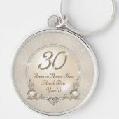 Gepersonaliseerde 30e Birthday Cadeau Ideeën voor  Sleutelhanger (Voorkant)