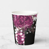 Gepersonaliseerde 30e Birthday Roos Wine Luxury Papieren Bekers (Rechts)