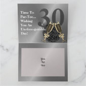 Gepersonaliseerde 30e Golf Verjaardag Kaart voor h (Binnen)