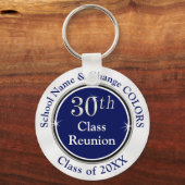 Gepersonaliseerde 30e klas reünie-cadeaus, marineb sleutelhanger (Voorkant)