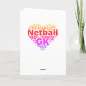 Gepersonaliseerde 30e Netball Player Verjaardag Ka Kaart (Achterkant)