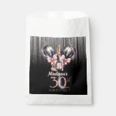 Gepersonaliseerde 30e verjaardag Champagne Luxe Ro Bedankzakje (Voorkant)