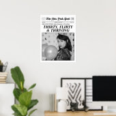 Gepersonaliseerde 30e verjaardag krant Poster Deco (Thuiskantoor)