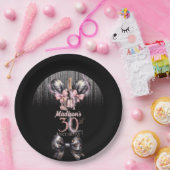 Gepersonaliseerde 30e verjaardag Luxe champagne Papieren Bordje (Feest)