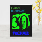 Gepersonaliseerde 30e verjaardag POP Greting Kaart (Gele Bloem)