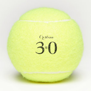 Gepersonaliseerde 30e verjaardag tennisballen