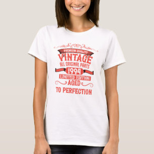 Gepersonaliseerde  30e verjaardagscadeau rood t-shirt