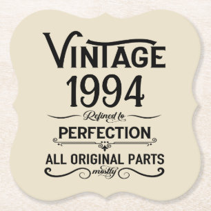 Gepersonaliseerde  30e verjaardagscadeaus zwart kartonnen onderzetters