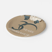 Gepersonaliseerde 30ste bruiloft Jubileum Rustiek Papieren Bordje (Gekanteld)