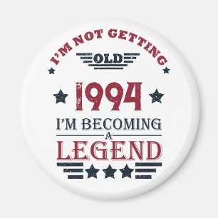 Gepersonaliseerde  30ste verjaardagscadeaus rood magneet