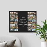 Gepersonaliseerde 32 Fotocollage Aangepaste offert Imitatie Canvas Print<br><div class="desc">Creëer uw eigen aangepaste citaat canvas muurkunst. Beschikt over 32 van uw favoriete afbeeldingen en gepersonaliseerde tekst in  typografie van de schrijfmachine.</div>