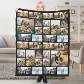 Gepersonaliseerde 32 Fotocollage Fleece Deken