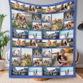 Gepersonaliseerde 32 Fotocollage Fleece Deken