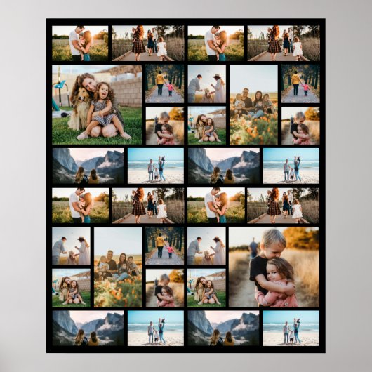 Gepersonaliseerde 32 Fotocollage Poster (Voorkant)