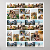 Gepersonaliseerde 32 Fotocollage Poster (Voorkant)