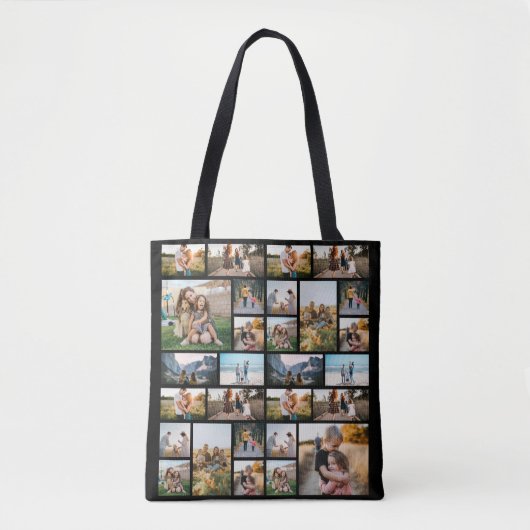 Gepersonaliseerde 32 Fotocollage Tote Bag (Voorkant)