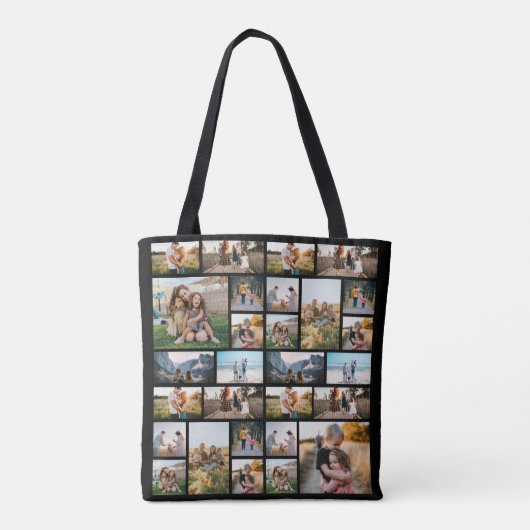 Gepersonaliseerde 32 Fotocollage Tote Bag (Achterkant)