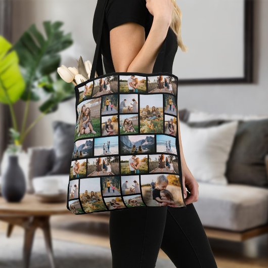 Gepersonaliseerde 32 Fotocollage Tote Bag