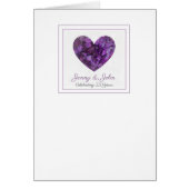 gepersonaliseerde 33e trouwdag paars hart (Voorkant)