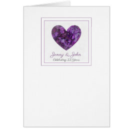 gepersonaliseerde 33e trouwdag paars hart