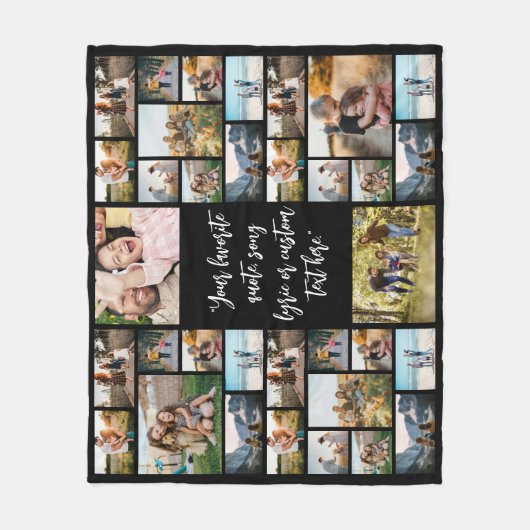 Gepersonaliseerde 34 Fotocollage Aangepaste offert Fleece Deken (Voorkant)