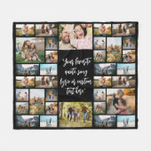 Gepersonaliseerde 34 Fotocollage Aangepaste offert Fleece Deken (Voorkant (Horizontaal))