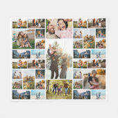 Gepersonaliseerde 35 foto collage fleece deken (Voorkant (Horizontaal))