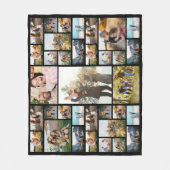 Gepersonaliseerde 35 foto collage fleece deken (Voorkant)