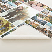 Gepersonaliseerde 35 foto collage sherpa deken (3/4)