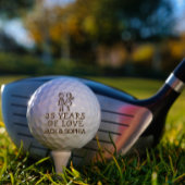 Gepersonaliseerde 35e bruiloft Jubileum paar naam Golfballen