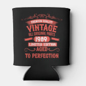 Gepersonaliseerde 35e verjaardagscadeaus rood blikjeskoeler (Achterkant)