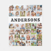 Gepersonaliseerde 36 foto's Collage Schattigee tre Fleece Deken (Voorkant)