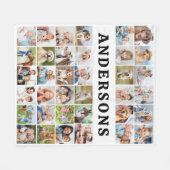 Gepersonaliseerde 36 foto's Collage Schattigee tre Fleece Deken (Voorkant (Horizontaal))